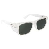 FRONTSIDE Safety Glasses Smoke Lens POLARISED (Clear Frame)