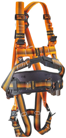 Skylotec FALC - Compliance level all purpose harness with frontal and dorsal attachment points. Includes side D Rings for work position and confined space loops