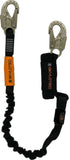 Skylotec SKYSAFE + ADJUSTABLE Single Leg Webbing Lanyard - 23mm gate steel d/action snap hooks on each end.