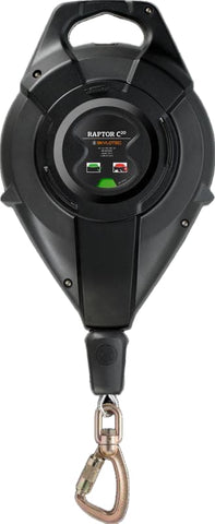 Skylotec RAPTOR C 20.0mt Galvanised steel cable with Impact indicating, swivel, steel triple action karabiner, 22mm gate.