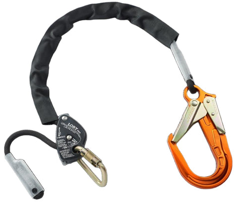 Skylotec  LORY PRO - (Removable) Alloy t/action karabiner on the LORY. Alloy d/action Scaffold hook at rope end & protective sleeve, 25mt