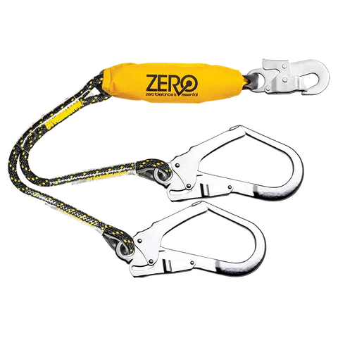 CLIMBR - DOUBLE ROPE LANYARD WITH SNAPHOOK & SCAFFHOOKS - 0.9M