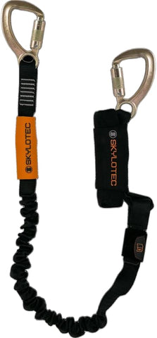Skylotec SKYSAFE + ADJUSTABLE Single Leg Webbing Lanyard - 22mm gate steel t/action karabiners on each end.