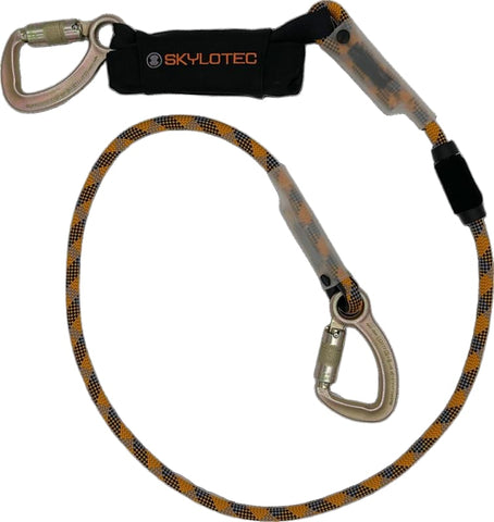 Skylotec SKYSAFE + Single Leg Rope Lanyard- 22mm gate T/action karabiners both ends.