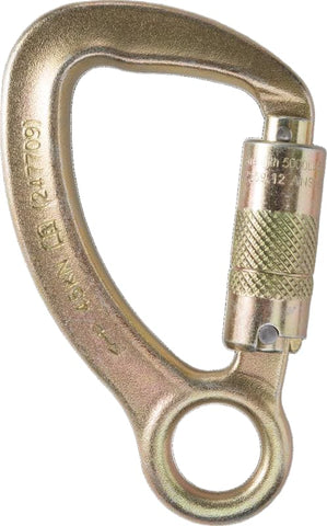 Skylotec Kobra TRI - 45kN captive eye, steel 22mm gate opening, triple action karabiner, 15kN gate rated. BRONZE