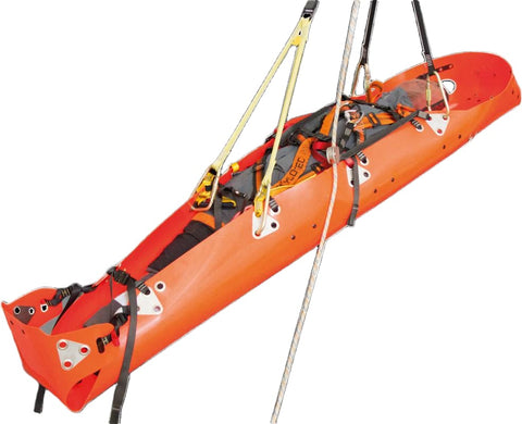 Skylotec ULTRAROLL Stretcher. Soft shell stretcher suitable for horizontal & vertical applications. Provided with 4 retainer belts, 8 padded carry handles & backpack carry bag.