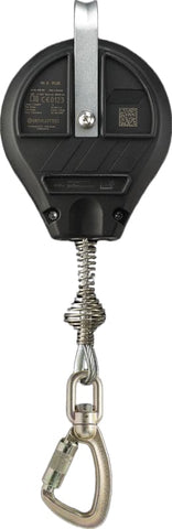 Skylotec HSG HK Plus - 15.0mt Galvanised steel cable with Impact indicating, swivel, steel triple action karabiner, 22mm gate. ONLY RATED TO 100KG - NON STOCKED ITEM