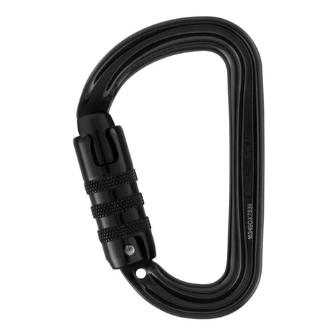 Am'D PIN-LOCK, Asymmetrical aluminum carabiner, unlocks with a tool - Petzl  USA