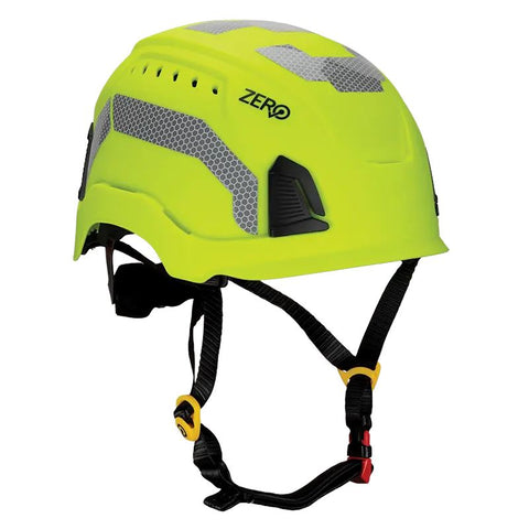 ZERO APEX X2 Vented Helmet- FLURO YELLOW Helmets ZERO Height Safety Ltd 